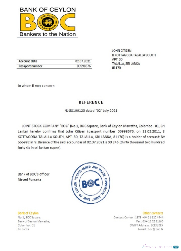 Download Sri Lanka BOC reference Photoshop template